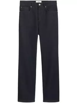 AMI Paris прямые джинсы средней посадки, синий