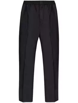 AMI Paris прямые шерстяные брюки, черный