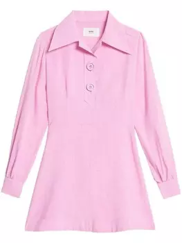 AMI Paris расклешенное платье мини, розовый