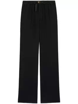 AMI Paris расклешенные брюки, черный