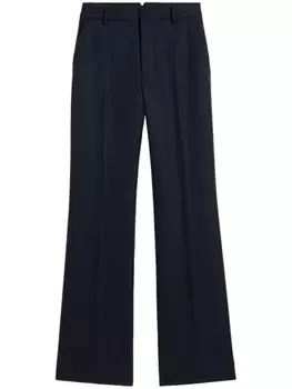 AMI Paris расклешенные брюки с завышенной талией, синий