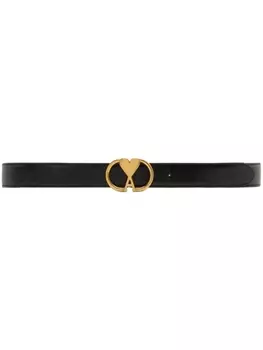 AMI Paris ремень с монограммой Ami de Coeur, черный