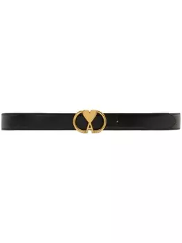 AMI Paris ремень с монограммой Ami de Coeur, черный