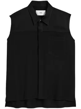 AMI Paris рубашка без рукавов, черный