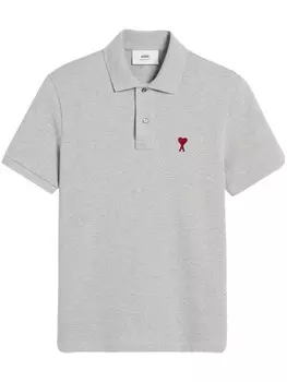 AMI Paris рубашка-поло Ami De Coeur из органического хлопка, серый