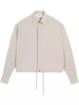 AMI Paris рубашка с кулиской, нейтральный