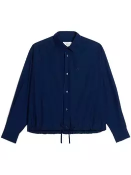 AMI Paris рубашка с кулиской, синий