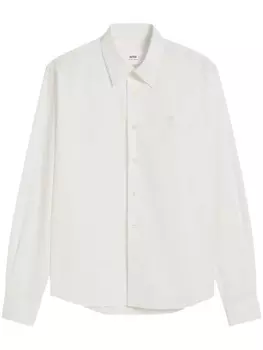 AMI Paris рубашка с монограммой Ami de Coeur, белый