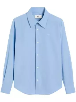 AMI Paris рубашка с монограммой Ami de Coeur, синий