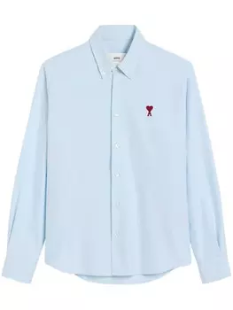 AMI Paris рубашка с монограммой Ami de Coeur, синий