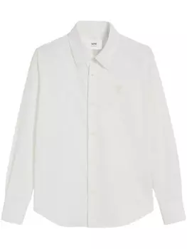 AMI Paris рубашка с монограммой Ami de Coeur, белый