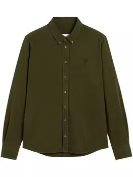 AMI Paris рубашка с монограммой Ami de Coeur, зеленый