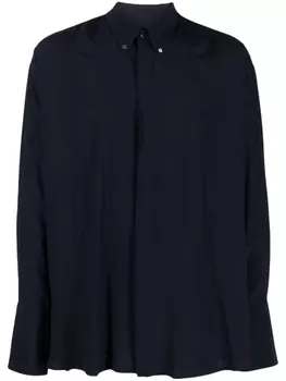 AMI Paris рубашка с приспущенными плечами, синий