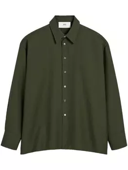 AMI Paris рубашка с разрезом, зеленый