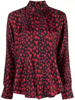 AMI Paris рубашка с узором, красный