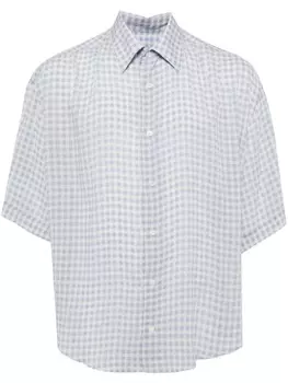 AMI Paris рубашка в клетку гингем, синий
