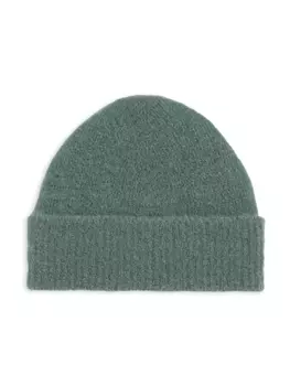 AMI Paris шапка бини с вышитым логотипом, зеленый