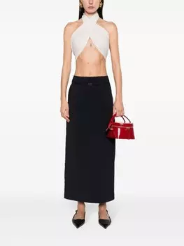 AMI Paris шелковая блузка с драпировкой