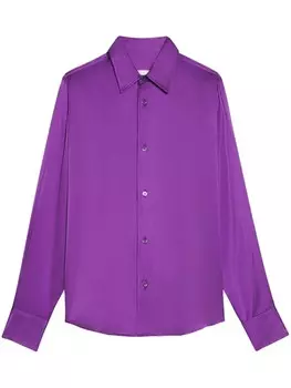AMI Paris шелковая рубашка на пуговицах, фиолетовый