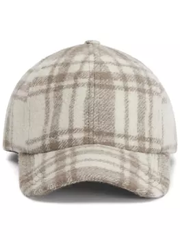 AMI Paris шерстяная кепка в клетку, нейтральный