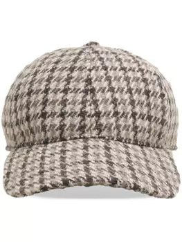 AMI Paris шерстяная кепка в ломаную клетку, нейтральный цвет