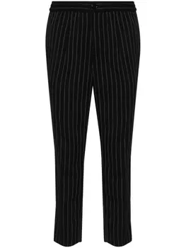 AMI Paris шерстяные брюки с лампасами, черный