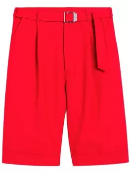 AMI Paris шерстяные шорты-бермуды, красный