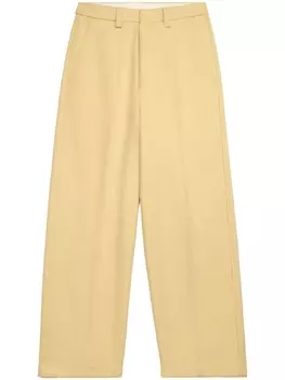 AMI Paris широкие брюки средней посадки, желтый