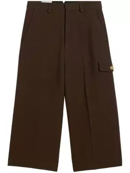 AMI Paris шорты-бермуды с карманами, коричневый