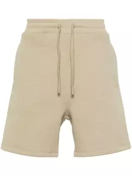 AMI Paris шорты из джерси с тисненым логотипом, зеленый