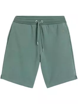 AMI Paris шорты с кулиской и монограммой Ami De Coeur, зеленый
