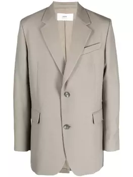 AMI Paris single-breasted virgin-wool blazer, нейтральный цвет