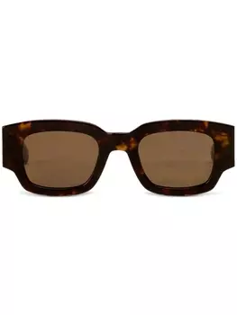 AMI Paris солнцезащитные очки черепаховой расцветки, коричневый