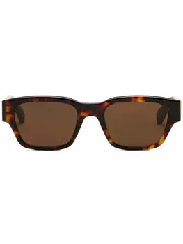 AMI Paris солнцезащитные очки в квадратной оправе, коричневый