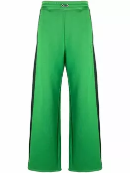 AMI Paris спортивные брюки с лампасами, зеленый