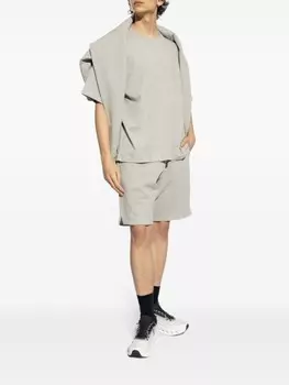 AMI Paris спортивные шорты с монограммой Ami de Coeur, серый