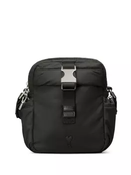 AMI Paris сумка-мессенджер с логотипом, черный