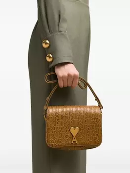 AMI Paris сумка на плечо Paris Paris с тиснением, коричневый