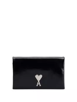 AMI Paris сумка на плечо с логотипом, черный