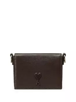 AMI Paris сумка с монограммой Ami de Coeur, коричневый