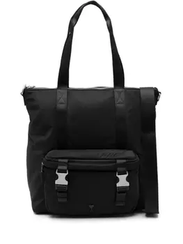 AMI Paris сумка-тоут с логотипом, черный