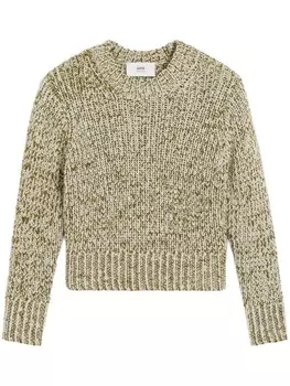 AMI Paris свитер с круглым вырезом, зеленый
