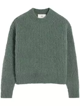 AMI Paris свитер в рубчик, серый