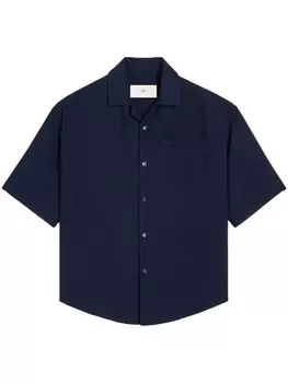 AMI Paris свободная рубашка с коротким рукавом, синий