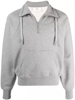 AMI Paris толстовка с монограммой Ami de Coeur, серый