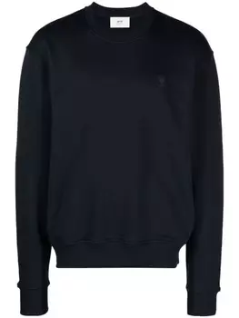 AMI Paris толстовка с монограммой Ami de Coeur, синий