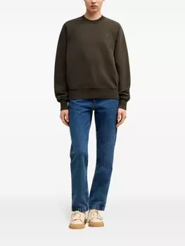 AMI Paris толстовка с монограммой Ami de Coeur, коричневый