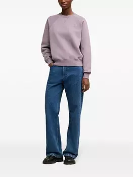 AMI Paris толстовка с монограммой Ami de Coeur, фиолетовый