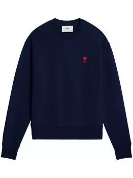 AMI Paris толстовка с монограммой Ami de Coeur, синий