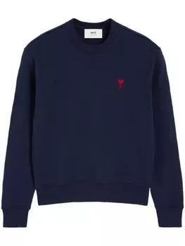 AMI Paris толстовка с монограммой Ami de Coeur, синий
